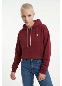 Kapuzensweatshirt Hummel "hmlLOOSE HOODIE BEE", Damen, Gr. M, rot (syrah), angeraute Sweatware, Obermaterial: 84% Baumwolle, 16% Polyester, Sweatshirts Kapuzensweatshirt, mit Kapuze, Langarm, aus Baumwollmischung