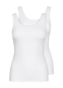 Achseltop Nina von C. "2er Pack Damen Achseltop Pure", Damen, Gr. 50, N-Gr, wei&szlig;, Obermaterial: 52% Viskose CV. 40% Modal CMD. 8% Elasthan EL., Unterhemden Achseltop