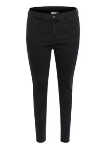 Regular-fit-Jeans Kaffe CURVE "Damen Jeans KClaurina", Damen, Gr. 54, N-Gr, washed schwarz denim, Obermaterial: 99% Baumwolle CO. 1% Elasthan EL., Jeans Regular-fit-Jeans
