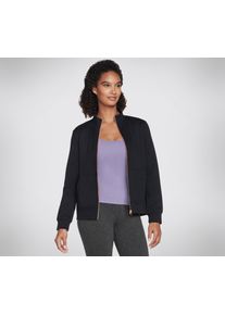 Trainingsjacke Skechers "Women's Jacket", Damen, Gr. XL (46/48), schwarz (bold schwarz), Obermaterial: 97% Polyester, 3% Elasthan, Jacken Trainingsjacke, f&uuml;r Damen, aus Polyester und Elasthan