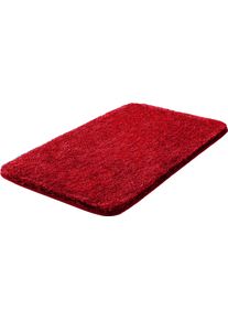 Badematte Grund "Melange" Gr. 5, rot (rubinrot), H:27mm, Polyacryl, Badematten, Badematte, besonders dichter Flor