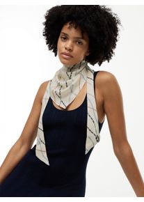 Modeschal Tommy Hilfiger "TH NAUTICAL SILK TRIANGLE", Damen, th optic wei&szlig;, Web, Seide, Modet&uuml;cher Modeschal, aus reiner Seide mit Seil-Print