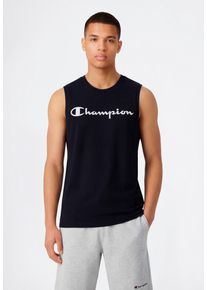 Tanktop Champion "BASICS Sleeveless T-Shirt Large Logo", Herren, Gr. S, nbk, Obermaterial: 100% Baumwolle, normal, Rundhals, Tops Tanktop, mit Rundhalsausschnitt, aus Baumwolle, sportliche Schnittform