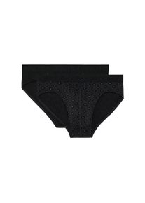 Slip HOM "Neels", Herren, Gr. XL, schwarz (schwarz, schwarz print), Obermaterial: 95% Baumwolle, 5% Elasthan, k&ouml;rpernah, Unterhosen Slip, horizontaler Eingriff, weich, elastisch