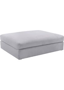 Polsterhocker OTTO HOME "Soft&Cosy XXL, B: 125 cm - OTTO. Verl&auml;ssliche Qualit&auml;t.", grau (hellgrau), B:125cm H:52cm T:101cm, 100% Polyester, Hocker, Polsterhocker, Mega-Hocker, in Cord oder Chenille-Struktur w&auml;hlbar