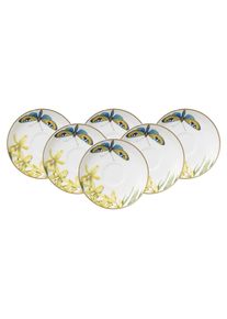 Villeroy & Boch Untertasse VILLEROY & BOCH "Mokka- / Espressountertassen Amazonia &oslash; 12 cm 6er Set bunt", bunt, B:12cm H:2cm L:12cm T:12cm &Oslash;:12cm, Speiseteller, Untertasse, Sp&uuml;lmaschinenfest