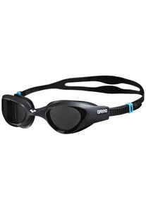 Schwimmbrille arena "THE ONE", schwarz (smoke, grau, schwarz), Sportbrillen, Schwimmbrille, mit Anti-Fog-Beschichtung, einteilige Konstruktion