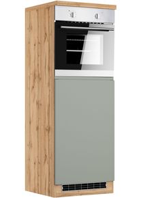 Backofenumbauschrank KOCHSTATION "KS-Virginia,neu in verbesserter Ausf&uuml;hrung", braun (matt salbei, wotaneiche), B:60cm H:166cm T:60cm, MDF, Schr&auml;nke, Backofenumbauschrank, Breite 60 cm, H&ouml;he 166 cm Nische f&uuml;r Ofen B/H/T: 56/59/55 cm