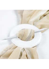 Raffspange Liedeco, wei&szlig;, &Oslash;:10,5cm, Obermaterial: 100% Holz, Raffhalter, Raffspange, aus Holz