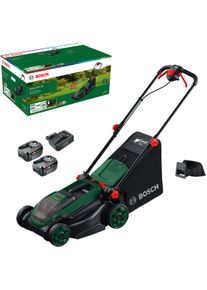 Bosch Home and Garden Akkurasenm&auml;her BOSCH HOME & GARDEN "Rotak 18V2-38", gr&uuml;n (wei&szlig;, neutral), Rasenm&auml;her, Akkurasenm&auml;her, Kraftvoller 3-in-1-M&auml;her f&uuml;r mittelgro&szlig;e bis gr&ouml;&szlig;ere Rasenfl&auml;chen