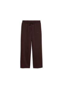 Trainingshose Puma "CLASS COMFORT STRAIGHT LEG PANTS FL", Damen, Gr. XS, N-Gr, braun (chocolate fondue), Fleece, Obermaterial: 68% Baumwolle, 32% Polyester, unifarben, comfort fit normal, Hosen Trainingshose, mit normaler Leibh&ouml;he, unifarben, Comfort Fit