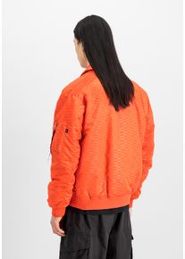 Bomberjacke Alpha Industries "Coach Logo Jacket", Herren, Gr. L, orange (boost orange), Obermaterial: 100% Nylon, Jacken Bomberjacke