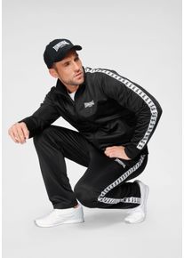 Trainingsanzug Lonsdale "WYBERTON", Herren, Gr. M (48), schwarz, Obermaterial: 100% Polyester, unifarben, Sportanz&uuml;ge Trainingsanzug, mit Rei&szlig;verschlusstaschen an Oberteil und Unterteil, Topseller