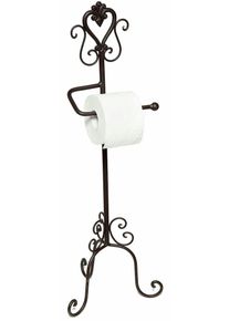 Toilettenpapierhalter OTTO HOME "Antik", schwarz, B:26cm H:78cm, Eisen, Toilettenpapierhalter, Toilettenpapierhalter, schwarz