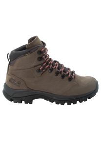 Trekkingschuh Jack Wolfskin "REBELLION TEXAPORE MID W", Damen, Gr. UK 5,5 - EU 39, Normalschaft, braun (braun, phantom), Main Material Second Material 100% Polyamide Lining Sole 100% Rubber/ EVA, Schuhe Trekkingschuh