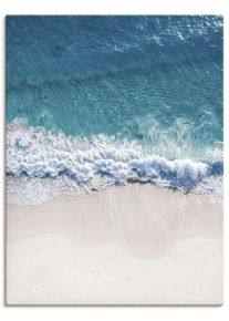 Wandbild OTTO HOME "Strand von oben I", blau (farbe bild(er): blau), B:30cm H:40cm T:1,7cm, Canvas, Bilder, Wandbild, als Poster oder Leinwandbild in verschied. Gr&ouml;&szlig;en