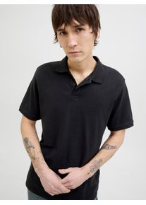 Jack & Jones Poloshirt JACK & JONES "JJKANE POLO SS 2PK MP", Herren, Gr. XS, schwarz pack:schwarz, moonbeam, Jersey, Obermaterial: 60% Baumwolle, 40% Polyester, unifarben, regular fit normal, ohne Ausschnitt, Shirts Poloshirt, Baumwollmischung, regular fit