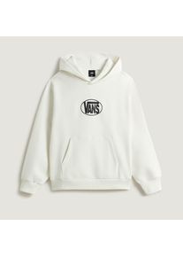 Kapuzensweatshirt Vans "OVAL LOGO RELAXED PULLOVER", Damen, Gr. XS, marshmallow, Obermaterial: 100% Baumwolle, normal, Rundhals, angesetztes B&uuml;ndchen, Sweatshirts Kapuzensweatshirt, mit Kapuze, aus Baumwolle, Langarm, in normaler L&auml;nge