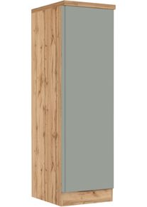 Vorratsschrank KOCHSTATION "KS-Virginia,neu in verbesserter Ausf&uuml;hrung", grau (matt salbei, wotaneiche), B:50cm H:166cm T:60cm, MDF, Schr&auml;nke, Vorratsschrank, Ma&szlig;e (B/H/T): ca. 50/166/60 cm, T&uuml;ranschlag frei w&auml;hlbar
