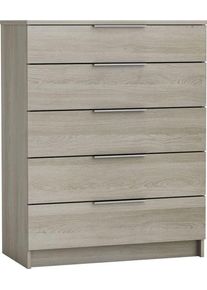 Kombikommode Demeyere Group "Space", beige (shannon eich), B:80cm H:102,4cm T:41,7cm, Holzwerkstoff, Sideboards, Kombikommode