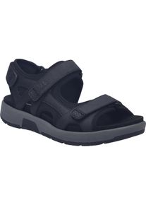 Trekkingsandale Josef Seibel "Emeric 06", Herren, Gr. 40, schwarz, Leder, Textil, Schuhe Trekkingsandale, Sommerschuh, Bequemschuh mit Klettverschl&uuml;ssen, H-Weite