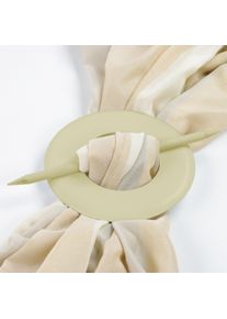 Raffspange Liedeco, beige, &Oslash;:10,5cm, Obermaterial: 100% Holz, Raffhalter, Raffspange, aus Holz