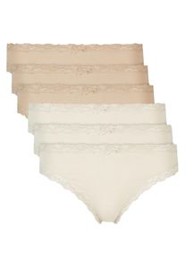 Jazz-Pants Slips Nina von C. "6er Pack Damen Jazz Pant Multiple Packs", Damen, Gr. 44, beige (champagner, nude), Obermaterial: 95% Modal CMD. 5% Elasthan EL., Unterhosen Jazz-Pants Slips