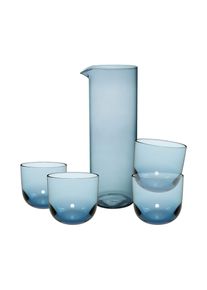 Gl&auml;ser-Set "Trinkgl&auml;ser mit Karaffe Like Glass 5er Set", ice, B:2cm H:2cm, Glas, LIKE. BY VILLEROY & BOCH, Trinkgef&auml;&szlig;e, Gl&auml;ser-Set, Handw&auml;sche wird empfohlen