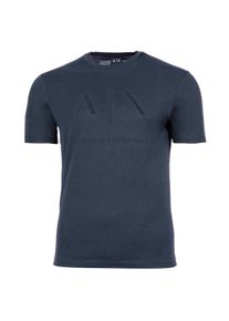 T-Shirt Armani Exchange "T-Shirt T-SHIRT 1er Pack", Herren, Gr. XL, graublau, Obermaterial: 100% Baumwolle CO., Shirts T-Shirt