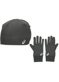 Laufhandschuhe asics, Gr. S/M, schwarz, Obermaterial: 92% Polyester, 8% Elasthan, Handschuhe Laufhandschuhe, f&uuml;r k&uuml;hlere Wetterbedingungen, sportlicher Stil, f&uuml;r Erwachsene