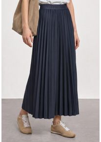Plisseerock Street One, Damen, Gr. 38, schwarzest blau, Web, Obermaterial: 95% Polyester, 5% Elasthan, unifarben, normal lang, R&ouml;cke Plisseerock, Langer Sommerrock mit elastischem Bund