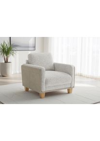 Sit & More Sessel SIT & MORE "Concept", wei&szlig; (ivory), B:89cm H:84cm T:90cm, 100% Polyester, Sessel, Sessel, mit R&uuml;ckenkissen
