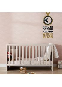 Babybett Paidi "LITTLE SNU 70x140cm in Beige oder Wei&szlig;, umbaubares Kinderbett", cashmere, beige, B:75cm H:83cm L:145cm, Holz teilmassiv, Babybetten, Babybett, Gitterbett 4-fach h&ouml;henverstellbar, entnehmbare Sprossen, Juniorbett