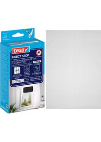 Fliegengitter-Gewebe Tesa "2-in-1 Sonnenschutz- und Fliegengitter Premium f&uuml;r Fenster", schwarz (gewebe: schwarz), B:130cm H:150cm, Insektenschutzgitter, Fliegengitter-Gewebe, INSECT STOP Fliegen Netz ohne Bohren - 130 cm x 150 cm