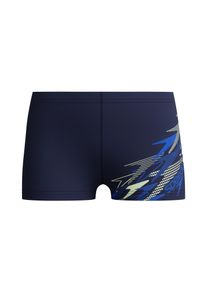 Badehose Speedo "Medley Logo Aquashort" Gr. 164, blau (nvy, blu), Badehosen, Jungen, 164 (158), N-Gr, Obermaterial: 80% Nylon, 20% Elasthan, Badehose, f&uuml;r Junior-Training, chlorbest&auml;ndiges EnduraFlex-Material