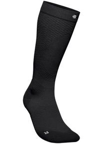 Sportsocken Bauerfeind "Run Ultralight Compression Socks", Herren, Gr. 38-40, Sockengr&ouml;&szlig;e, schwarz (schwarz, m), Obermaterial: 57% Baumwolle, 41% Polyester, 2% Elasthan, Socken Sportsocken, atmungsaktives, ultrad&uuml;nnes Gestrick, mit Kompressionszonen