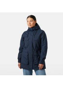 Funktionsmantel Helly Hansen "W ESCAPE INS PARKA", Damen, Gr. XL, navy, Obermaterial: 100% Polyamid. Futter: 100% Polyester. Wattierung: 100% Polyester, h&uuml;ftbedeckend, M&auml;ntel Funktionsmantel, mit Kapuze, h&uuml;ftbedeckende L&auml;nge, wasserdicht, winddicht, atmungsaktiv