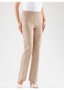 Schlupfjeans Casual Looks, Damen, Gr. 215, Extrakurzgr&ouml;&szlig;en, beige (sand), 96% Baumwolle, 4% Elasthan, unifarben, lang, Jeans Schlupfjeans