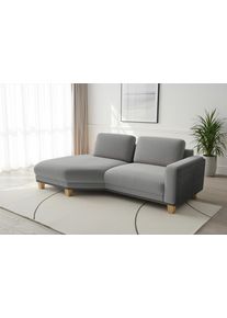 Ecksofa SIT & MORE "Concept", grau, B:237cm H:84cm T:126cm, 100% Polyester, Sofas, Ecksofa, Modernes Sofa in drei Fu&szlig;farben zur Auswahl