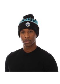 New Era Unisex volwassen Panthers Ribgebreide American Football Bobble muts (Zwart)