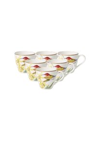 Villeroy & Boch Espressotasse VILLEROY & BOCH "Mokka- / Espressotassen Amazonia Anmut 100 ml 6er Set bunt", bunt, Porzellan, Trinkgef&auml;&szlig;e, Espressotasse