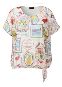 Shirtbluse Via Appia Due "Via Appia Due Bluse", Damen, Gr. 48, bunt (ecru multicolor), Obermaterial: 100% Polyester PES., regular fit, Rundhals, Blusen Shirtbluse, Gro&szlig;e Gr&ouml;&szlig;en