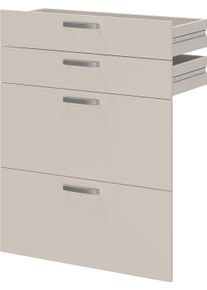 Schubkasteneinsatz FMD "Calvia 14", beige (cashmere), B:84cm H:106cm T:34,5cm, Holzwerkstoff, Schubladen, Schubkasteneinsatz