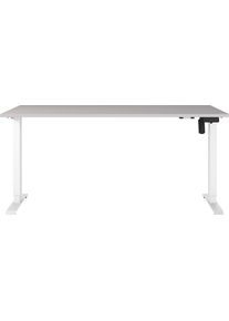 Schreibtisch Germania "Boras", kaschmir, wei&szlig;, wei&szlig;, kaschmir, B:180cm H:120cm T:80cm, Tische, Schreibtisch, Breite 120/140/160/180 cm, Metallgestell, elektrisch h&ouml;henverstellbar