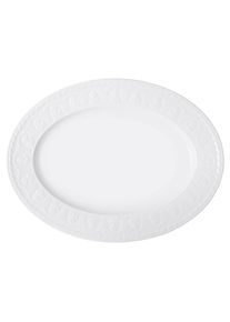 Villeroy & Boch Servierplatte VILLEROY & BOCH "Platte Cellini 40 x 30 cm wei&szlig;", wei&szlig;, Porzellan, Servierplatten, Servierplatte