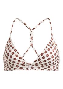 Triangel-Bikini-Top Roxy "Roxy Pro", Damen, Gr. XXL, Cup B, braun (cloud dancer polkabiscus good), Obermaterial: 84% Polyester, 16% Elasthan., Bikini-Oberteile Triangel-Bikini-Top