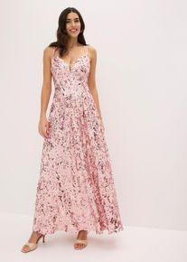 Abendkleid mit Paillettenstickerei, rosa, Gr&ouml;&szlig;e 48, bonprix