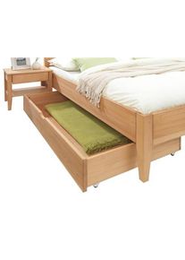 Linea Natura Bettkasten, Buchefarben, Holz, Buche, massiv, 150x21x80 cm, Schlafzimmer, Betten, Bettgestelle- Einzelteile, Bettk&auml;sten