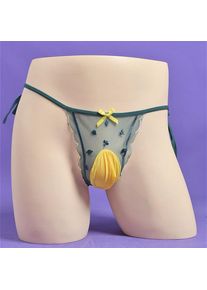 Sexy Lingerie Mens Strap Oil Shiny Sheath Thongs Male Sissy Pouch T-shaped Panties Underwear Transparent Bow G String Free Size