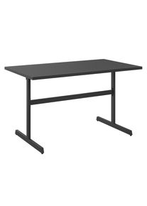 Ambia Garden Gartentisch, Anthrazit, Metall, rechteckig, Flachrohr, 80x74x140 cm, platzsparend, Gartenm&ouml;bel, Gartentische, Gartentische